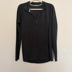 Smartwool 100% Merino Wool Women's Quater Zip Gray Gorpcore Outdoor Hiking